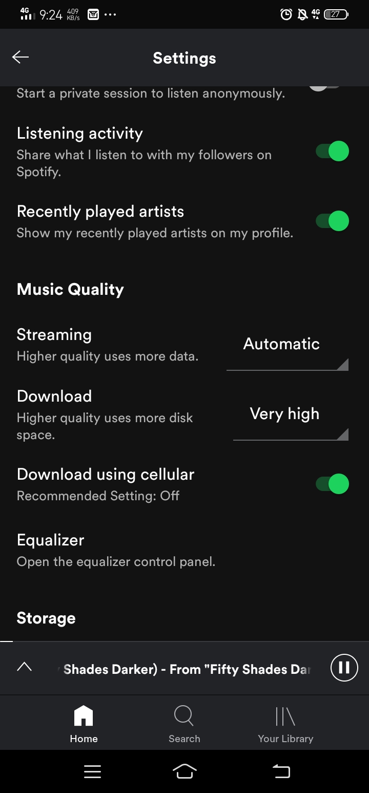 Download Using Cellular Meaning Spotify